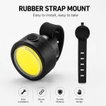 Piederums velosipēdiem iLike  JOHORSE 50LM USB Rechargeable Bike Tail Light, Type-C Charging, 5 Lighting Modes, IPX4 Waterproof LED Bicycle Rear Safety Light Black