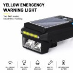 Piederums velosipēdiem iLike  Solar Powered Bike Headlight with 120dB Horn, USB Rechargeable, 1000LM LED Bicycle Front Light, 4000mAh Battery, Emergency Warning Light 