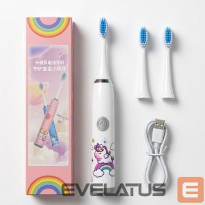 Zobu birste iLike  Kids W3 Electric Toothbrush (Battery-Powered) +3 attachments White