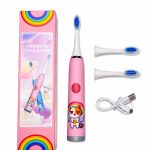 Zobu birste iLike  Kids W3 Electric Toothbrush (Battery-Powered) +3 attachments Pink