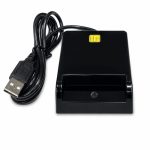 Parveidotājs iLike  USB Smart Card Reader, Contact IC Card Reader for Digital Signature, eID, Banking & Government Cards Black