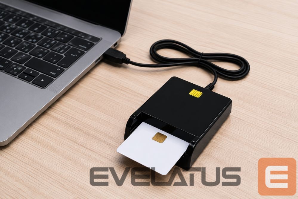 Parveidotājs iLike USB Smart Card Reader, Contact IC Card Reader for Digital Signature, eID, Banking & Government Cards Black