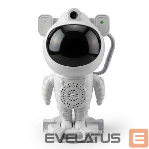 LED Prožektors iLike  Astronaut Smart LED Lamp with Bluetooth Speaker, RGB Night Light, Remote Control, 360° Rotating Head White