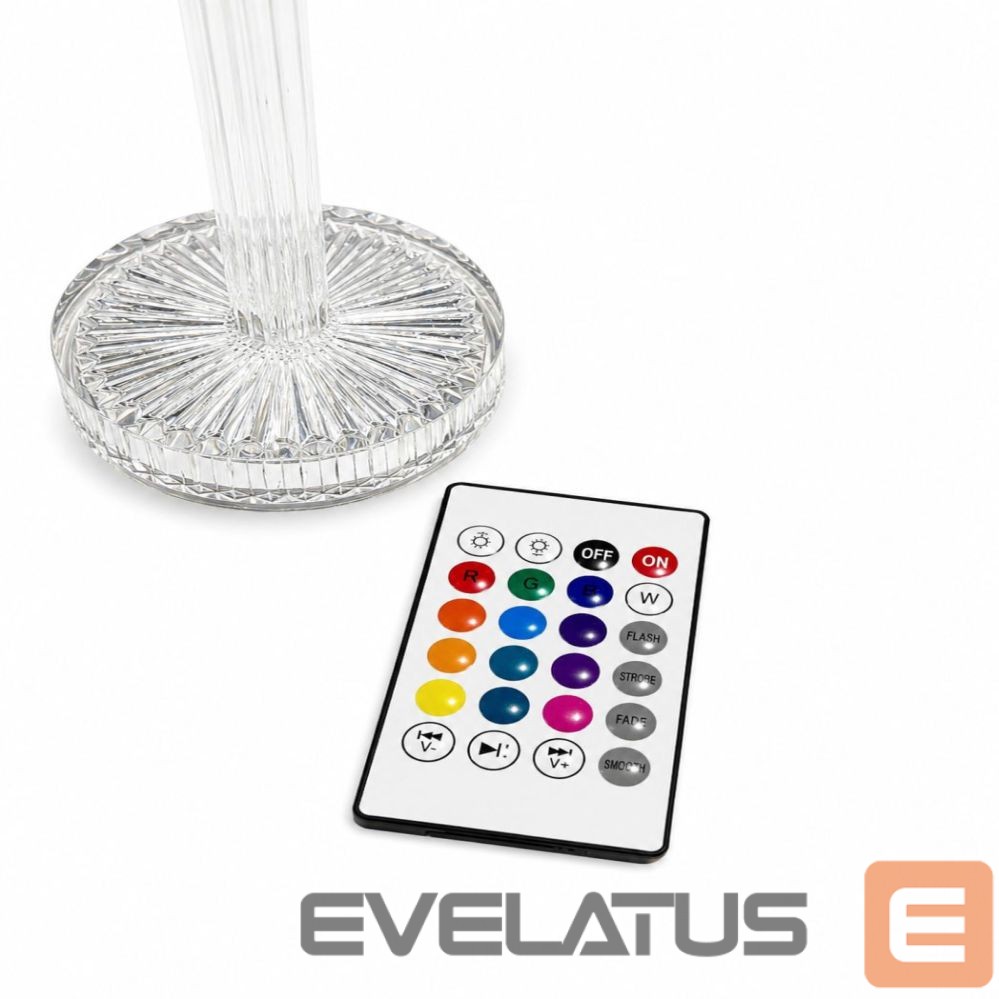 Galda lampa iLike Crystal Touch RGB LED Table Lamp with Bluetooth Speaker, Ambient Night Light & Remote Control