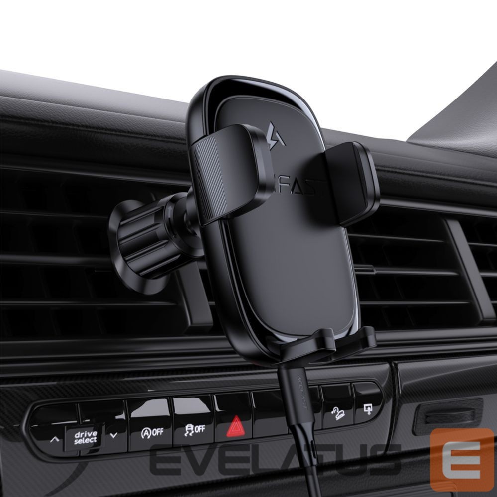 Auto turētājs Acefast D48 Car Air Vent Mount with Wireless Charger Black