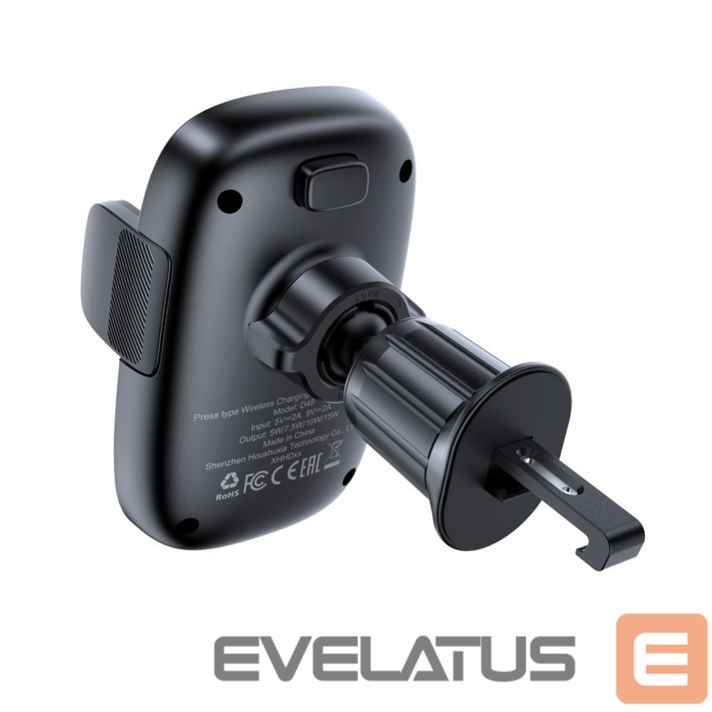 Auto turētājs Acefast D48 Car Air Vent Mount with Wireless Charger Black