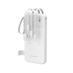 Ārējais akumulators Wozinsky  W11-W 10000mAh 10W Powerbank with Built-in Cables and Flashlight White