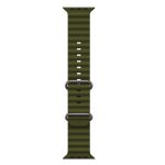 Siksniņa iWear  S1 Grooved Soft Silicone 20mm strap for Apple Watch 49mm / 45mm / 44mm / 42mm Khaki Green