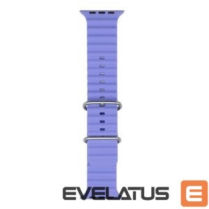 Siksniņa iWear  S1 Grooved Soft Silicone 20mm strap for Apple Watch 49mm / 45mm / 44mm / 42mm Lilac