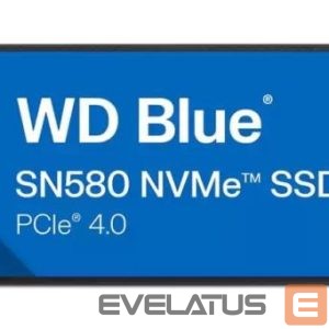 Cietais disks SSD Western Digital  SSD||600xTBW rating|Read speed 4150 MB/s|Write speed 4150 MB/s|NVMe Yes|PCI Express 4.0|M.2|1000 GB|Blue SN580|WDS100T3B1E-00CHF0 