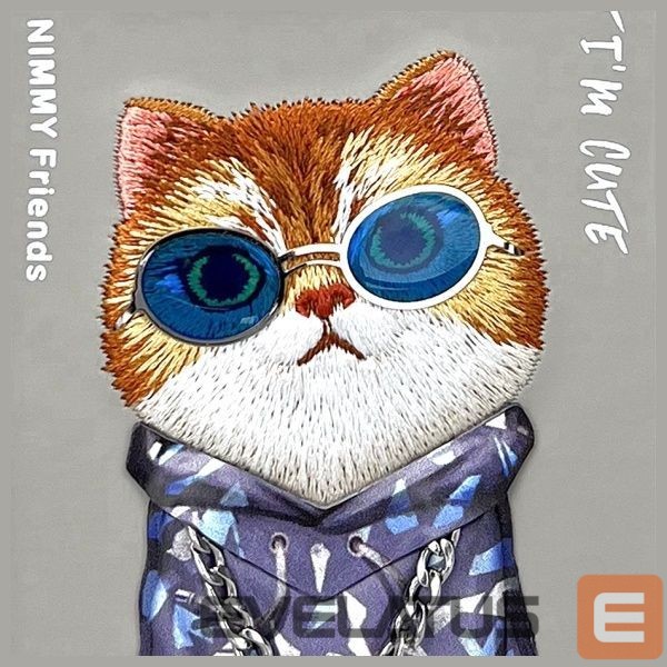 Citas preces Nimmy Nimmy Glasses Cool Cat Case for iPhone 15 Pro - Gray