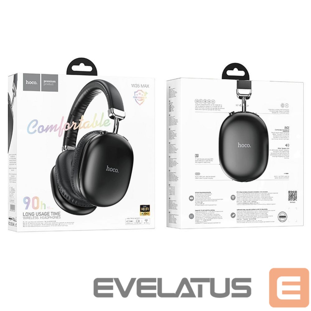 Bezvadu austiņas Hoco Wireless headphones Hoco W35 Max black