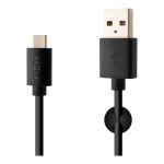 Kabelis fixed  | Data And Charging Cable With USB/USB-C Connectors | Black 