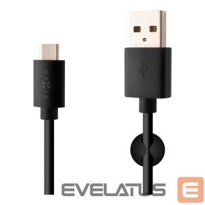 Kabelis fixed  | Data And Charging Cable With USB/USB-C Connectors | Black 