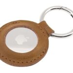 Aizmugurējais vāciņš fixed  | Case for AirTag | Genuine cowhide | Brown 