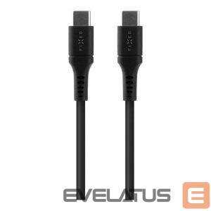 Kontrolieris fixed  | Liquid Silicone Cable USB-C/USB-C, 1.2m, 60W | FIXDLS-CC12-BK 