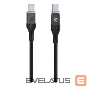 Kontrolieris fixed  | Cable USB-C/USB-C with display, PD support, 2m, USB 2.0, 100W | FIXDD-CC2-BK 