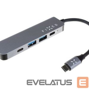 Bezvadu austiņas fixed  | 5-port USB-C HUB Mini for laptops and tablets | FIXHU-MN-GR 