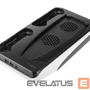 Kontrolieris fixed  Multifunctional Station for PlayStation 5 with Cooling and Charging for two DualSense Controllers | FIXPS5-MCS-BW 