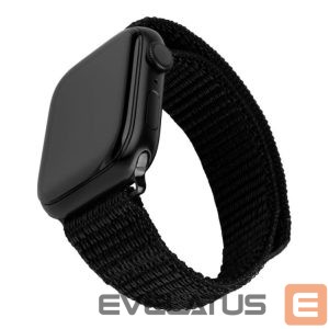 Siksniņa fixed  | Sporty Strap for Apple Watch 38/40/41mm | 160-210 mm | Black | Nylon 