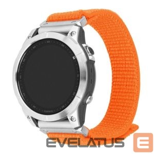 Siksniņa fixed  | Sporty Strap for Garmin QuickFit 26mm | 160-210 mm | Orange | Nylon 