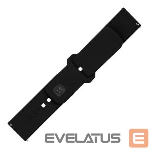 Siksniņa fixed  | Sporty Strap Set with Quick Release 22mm for smartwatch | 160-235 mm | Black | Silicone 