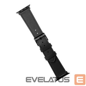 Siksniņa fixed  | Strap for Apple Watch 42/44/45/46/49mm | Black | Leather 