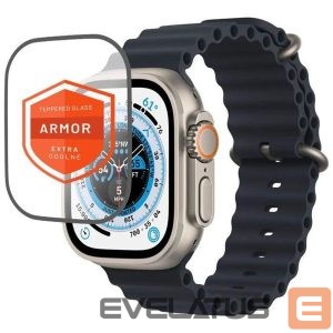 Siksniņa fixed  | Armor Tempered Glass for Apple Watch Ultra 49mm/Ultra 2 49mm | Black 