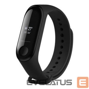Siksniņa fixed  | Silicone Strap for Xiaomi Mi Band 3/4 | Black 