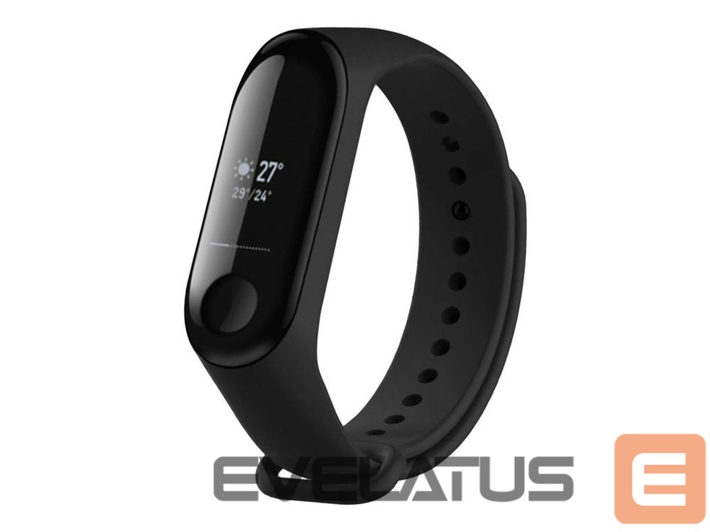 Siksniņa fixed | Silicone Strap for Xiaomi Mi Band 3/4 | Black