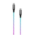 Kabelis fixed  | Glowing Charging Cable USB-C/USB-C, PD support, Rainbow | FIXDLED-CC-RA 