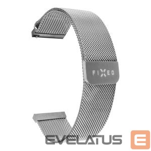 Siksniņa fixed  | Mesh Strap with Quick Release 20mm for Smartwatch | Silver 