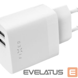 Kontrolieris fixed  Dual USB Travel Charger 17W, White | 