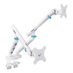 TV kronšteini Digitus  Desk Mount | Tilt, rotation, pivot | Dual design monitor mount, 2x 35", 2x 10 kg | 35 " | Maximum weight (capacity) 20 kg | White 