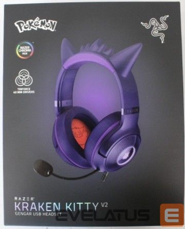 Vadu austiņas Razer SALE OUT. Kraken Kitty V2 Headset, Pokémon Gengar Ed. | Headset | Kraken Kitty V2 | Yes | Wired | Over-ear | DEMO
