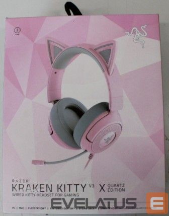 Bezvadu austiņas Razer SALE OUT. Kraken Kitty V3 X Headset, Quartz | SALE OUT. Gaming Headset | Kraken Kitty V3 X | Wired | Over-Ear | Microphone | Quartz | DEMO | Warranty 24 month(s)