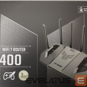 Rūteris Asus  SALE OUT.  TUF-BE9400 Tri-Band WiFi 7 Gaming Router, EU+UK | SALE OUT. TUF-BE9400 Tri-Band WiFi 7 Gaming Router, EU+UK | 802.11ax | 688/2885/5764 Mbit/s | Ethernet LAN (RJ-45) ports 3 | Mesh Support Yes | MU-MiMO Yes | 4G/5G | 36 month(s) | DAMAGED PACKAGING 