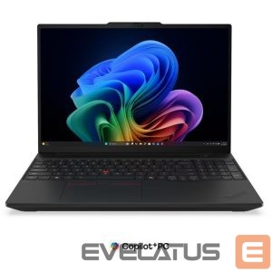 Portatīvais dators Lenovo  ThinkPad T16 G5 Intel | Black | 16 " | IPS | WUXGA | 1920 x 1200 pixels | Anti-glare | Intel Core Ultra 7 | 355 | 32 GB | LPCAMM2 LPDDR5X | Solid-state drive capacity 512 GB | Intel Graphics | Windows 11 Pro | 802.11be | Bluetooth version 5.4 | 5G upgradable | Keyboard language Nordic | Keyboard backlit | Warranty 36 month(s) | Battery warranty 12 month(s) 