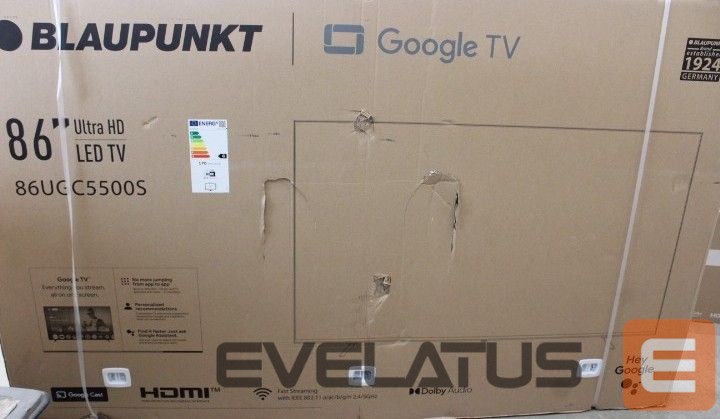 Televizors Blaupunkt SALE OUT. 86UGC5500S 86" (218 cm) 4K Ultra HD LED Google TV | SALE OUT. LED TV | 86UGC5500S | 86 | Smart TV | Google TV | UHD | Black | DAMAGED PACKAGING